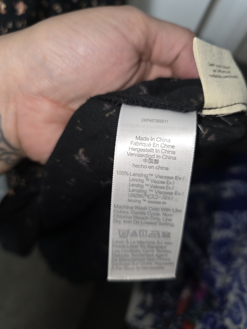 Madewell Black Floral Faux Wrap-Style Midi Dress Size 10 - Picture 9 of 12